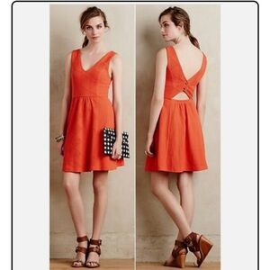 Anthropologie Maeve Textured Cut Out Dress, size 4
